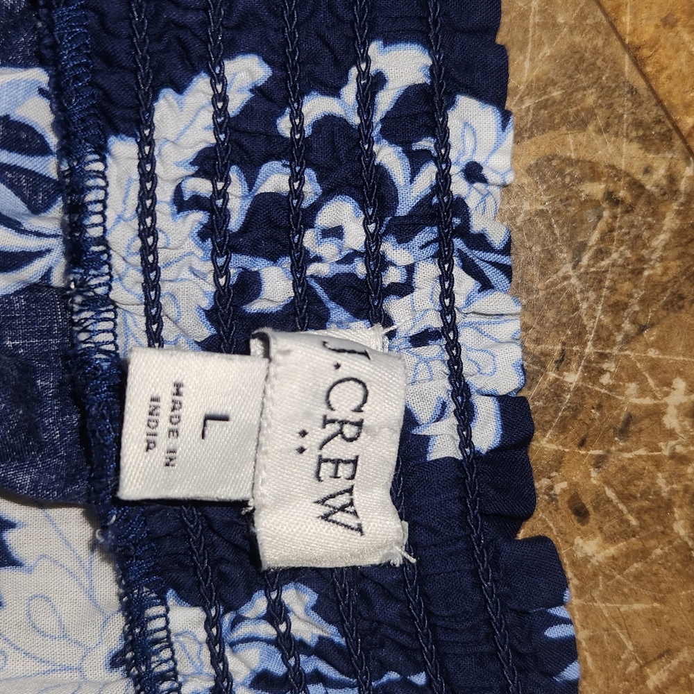 J. Crew Blue and White‎ Sleeveless Boxy Tank Top - Picture 3 of 3